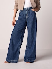 Rinse Wash Palazzo Wide Leg 100% Cotton Jeans - Image 3 of 6