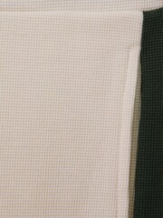 Reiss Ecru/Green Marl 13-14 yrs Textured Cotton Drawstring Shorts - Image 4 of 4