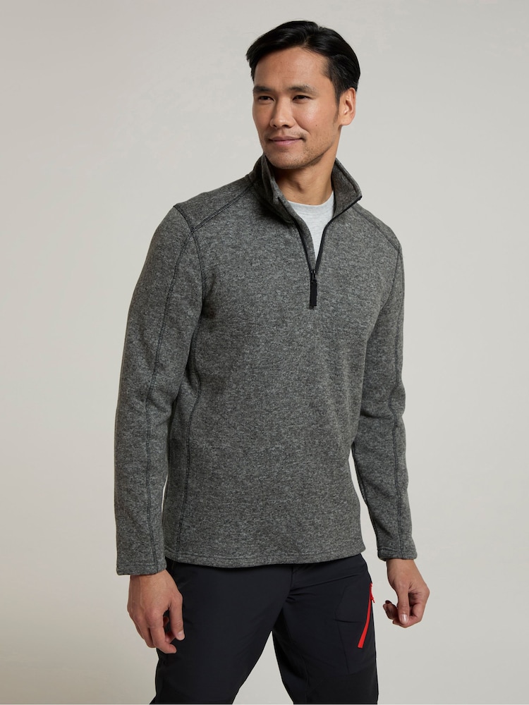 Mountain Warehouse Grey Mens Idris II Quarter Zip Fleece - Image 1 of 9