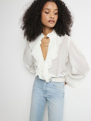 River Island Blue High Rise Wide Leg Jeans - Image 4 of 6