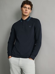 Fred Perry Mens Twin Tipped 100% Cotton Polo Shirt - Image 1 of 4