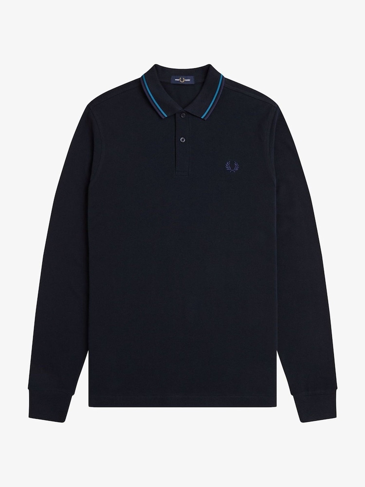Fred Perry Mens Twin Tipped 100% Cotton Polo Shirt - Image 2 of 4