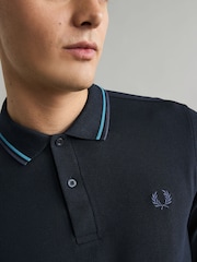 Fred Perry Mens Twin Tipped 100% Cotton Polo Shirt - Image 4 of 4