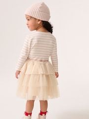 Pink Long Sleeve Sparkly Christmas 3D Reindeer Dress (3mths-7yrs) - Image 3 of 10