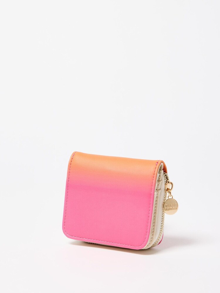 Oliver Bonas Pink/Orange Caidy Ombre Zipped Purse - Image 2 of 6 Oliver Bonas Pink/Orange Caidy Ombre Zipped Purse - Image 2 of 6