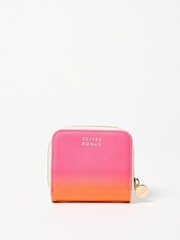 Oliver Bonas Pink/Orange Caidy Ombre Zipped Purse - Image 3 of 6