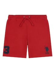 U.S. Polo Assn. Red Boys 100% Cotton Player 3 Sweat Shorts - Image 5 of 7