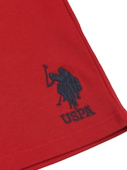 U.S. Polo Assn. Red Boys 100% Cotton Player 3 Sweat Shorts - Image 7 of 7