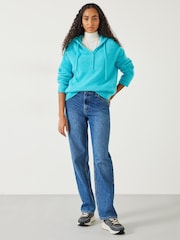 Hush Mid Wash Blue Remy Straight Slouch 100% Cotton Jeans - Image 1 of 4