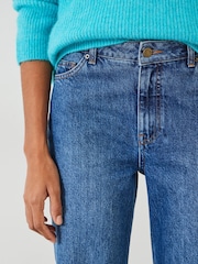 Hush Mid Wash Blue Remy Straight Slouch 100% Cotton Jeans - Image 3 of 4