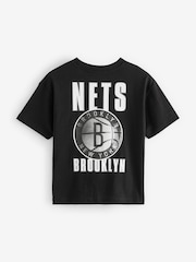 Black Ground NBA Licensed 100% Cotton T-Shirt (3-16yrs) - Image 2 of 3