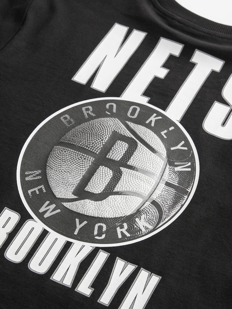 Black Ground NBA Licensed 100% Cotton T-Shirt (3-16yrs) - Image 3 of 3