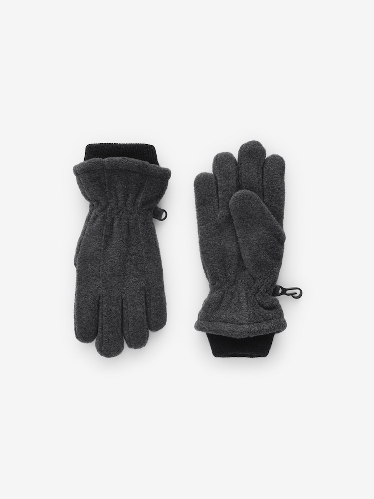 Charcoal Grey Fleece Gloves (3-16yrs) - Image 1 of 3
