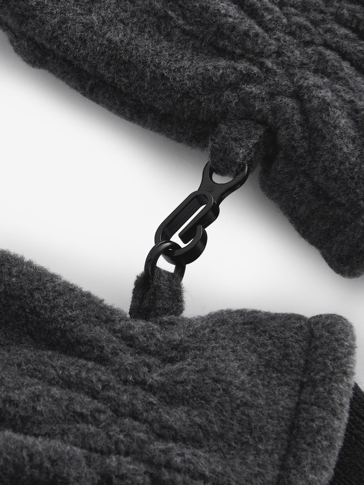 Charcoal Grey Fleece Gloves (3-16yrs) - Image 2 of 3