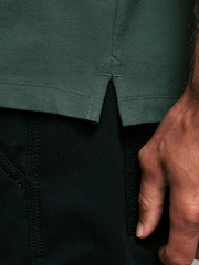 Green Emerald Relaxed Fit Short Sleeve Pique Polo Shirt - Image 5 of 8