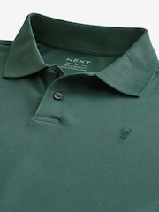 Green Emerald Relaxed Fit Short Sleeve Pique Polo Shirt - Image 7 of 8