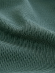 Green Emerald Relaxed Fit Short Sleeve Pique Polo Shirt - Image 8 of 8
