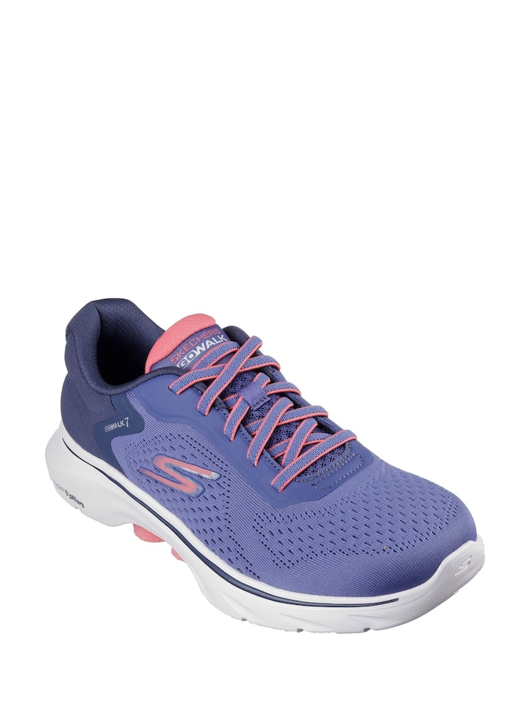 Skechers Blue Go Walk 7 Cosmic Waves Trainers - Image 1 of 3