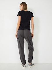 Hush Black Slim Fit Crew T-Shirt - Image 3 of 4