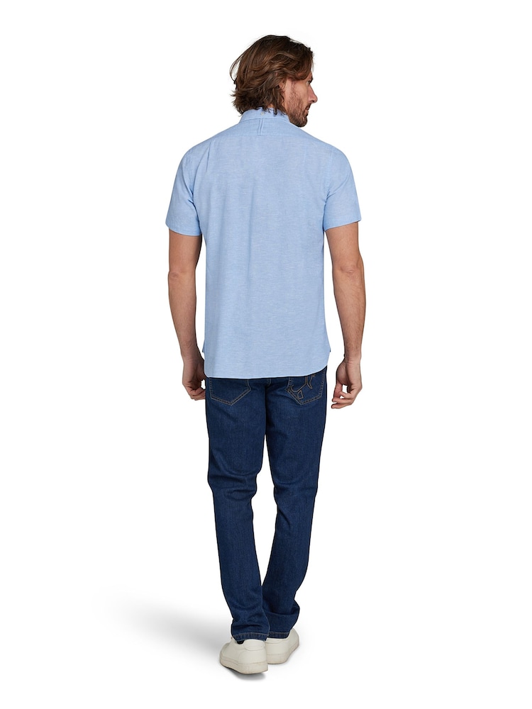 Raging Bull Blue Short Sleeve Classic Linen Shirt - Image 2 of 7