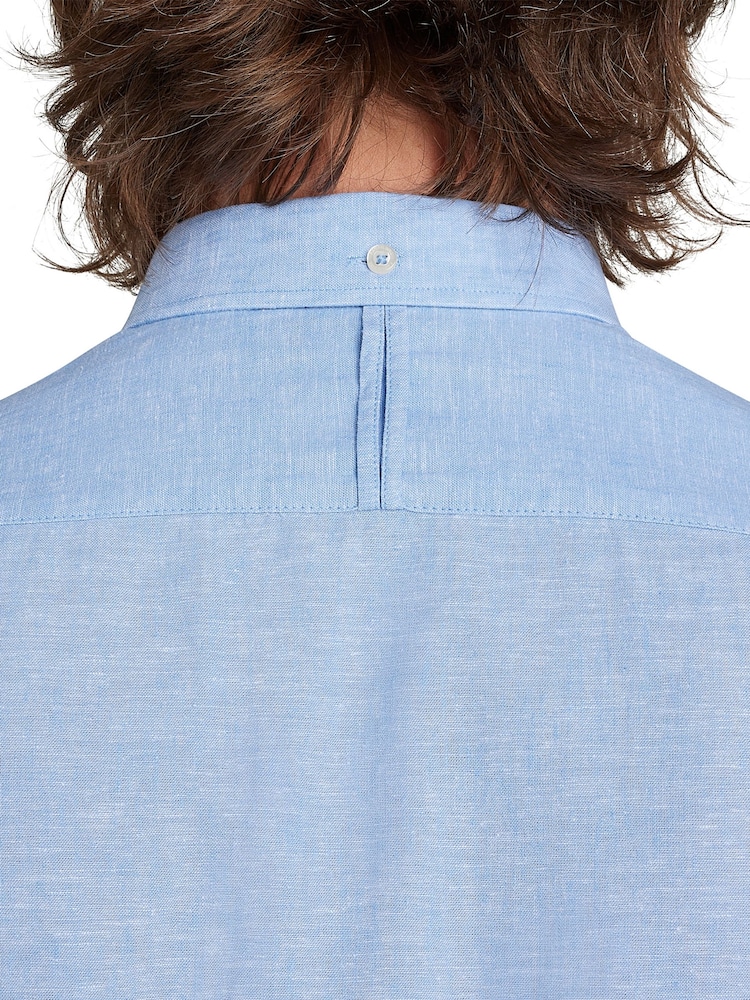 Raging Bull Blue Short Sleeve Classic Linen Shirt - Image 4 of 7
