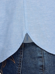 Raging Bull Blue Short Sleeve Classic Linen Shirt - Image 5 of 7