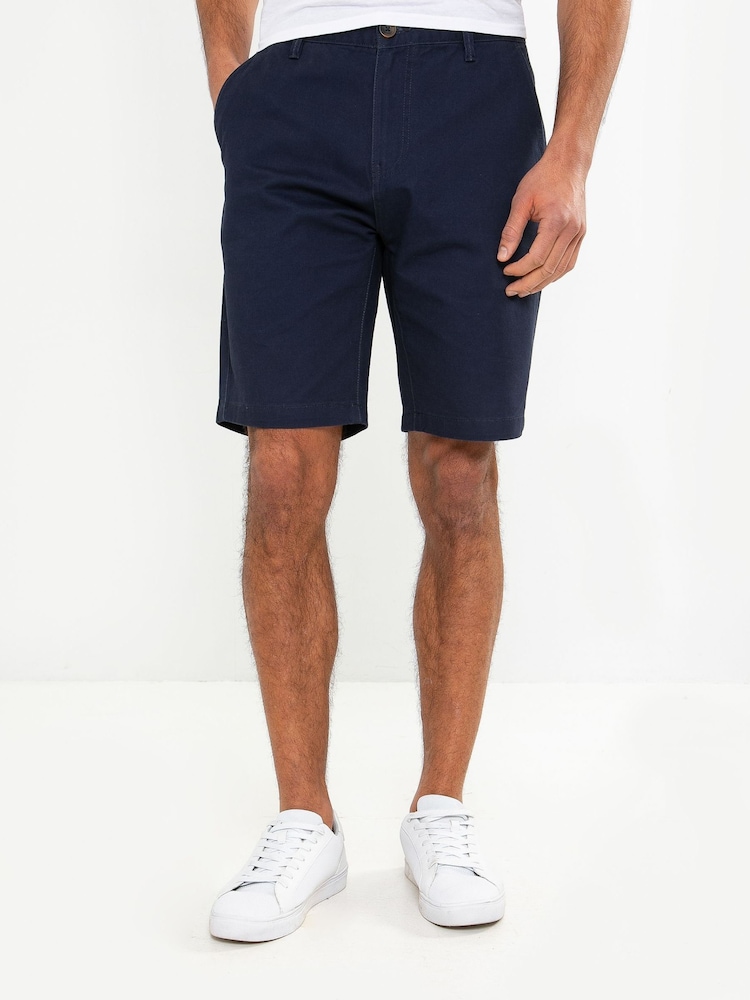 Threadbare Navy Regular Fit 100% Cotton Chino Shorts - Image 1 of 4