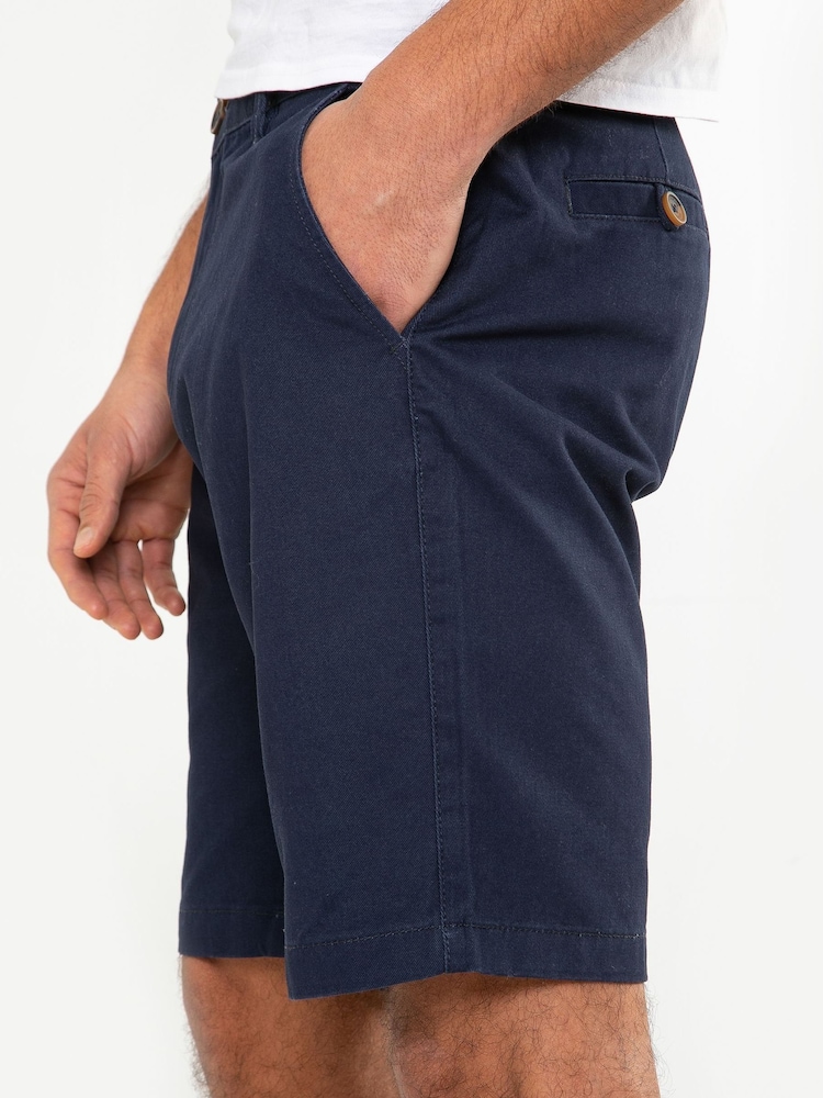 Threadbare Navy Regular Fit 100% Cotton Chino Shorts - Image 4 of 4
