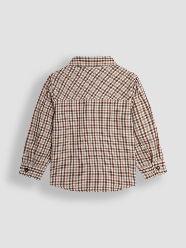 JoJo Maman Bébé Brown Tattersall Shirt - Image 2 of 3