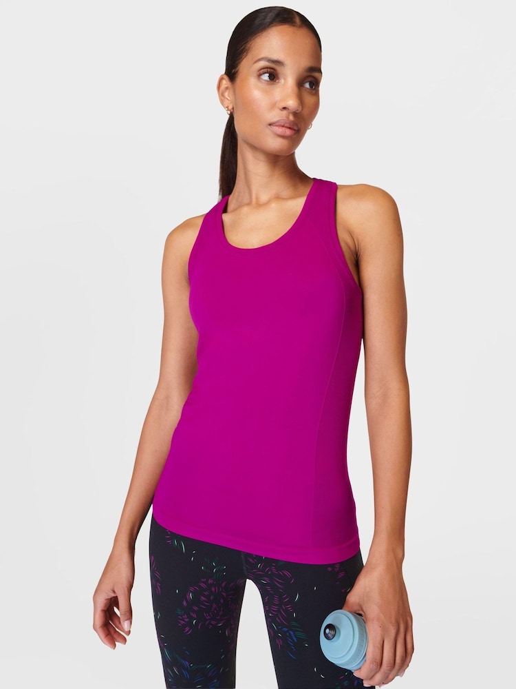 Sweaty Betty Magenta Fusion Purple Athlete Seamless Workout Tank Top - Image 1 of 8