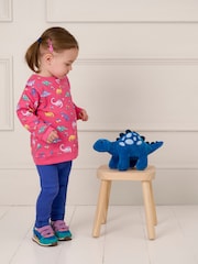 JoJo Maman Bébé Pink Dino Sweatshirt And Leggings Set - Image 2 of 9