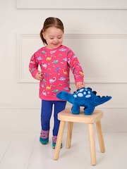 JoJo Maman Bébé Pink Dino Sweatshirt And Leggings Set - Image 3 of 9