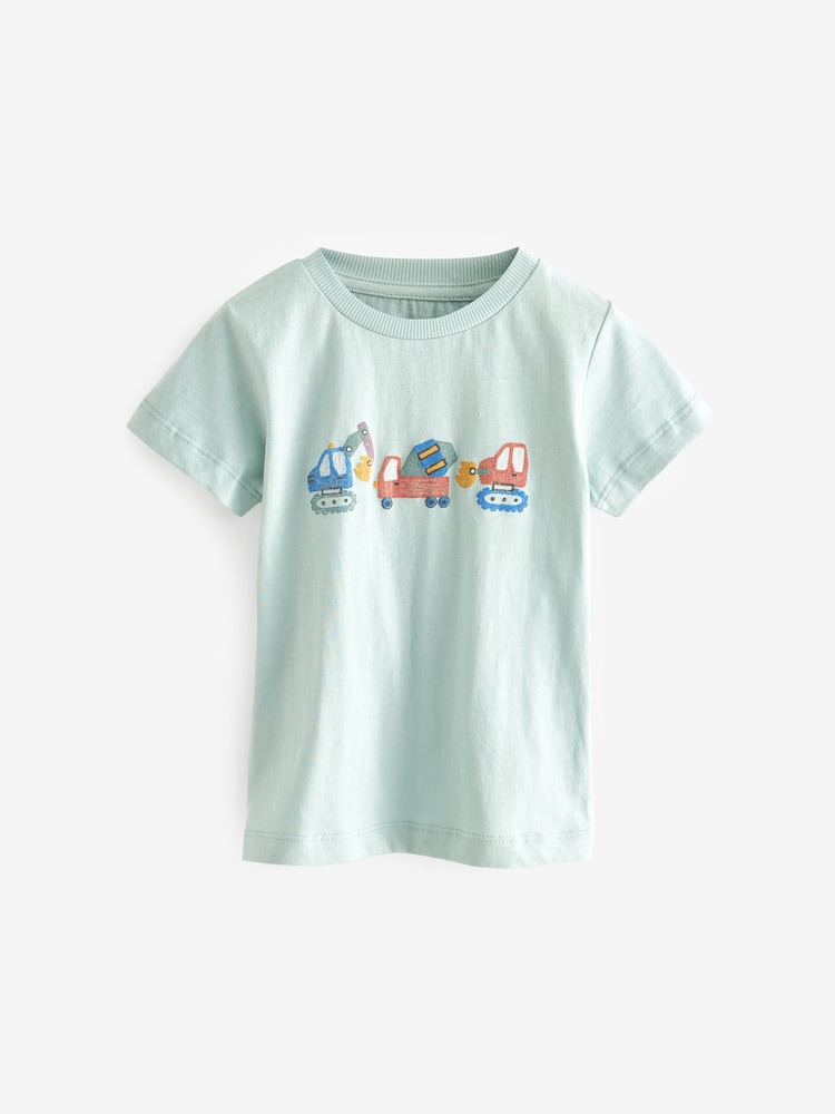 Blue Diggers Transport Short Sleeve T-Shirt (3mths-7yrs) - Image 1 of 3