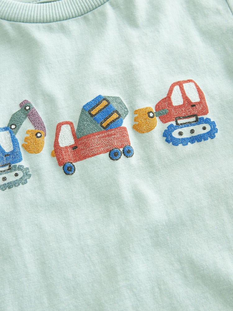 Blue Diggers Transport Short Sleeve T-Shirt (3mths-7yrs) - Image 3 of 3