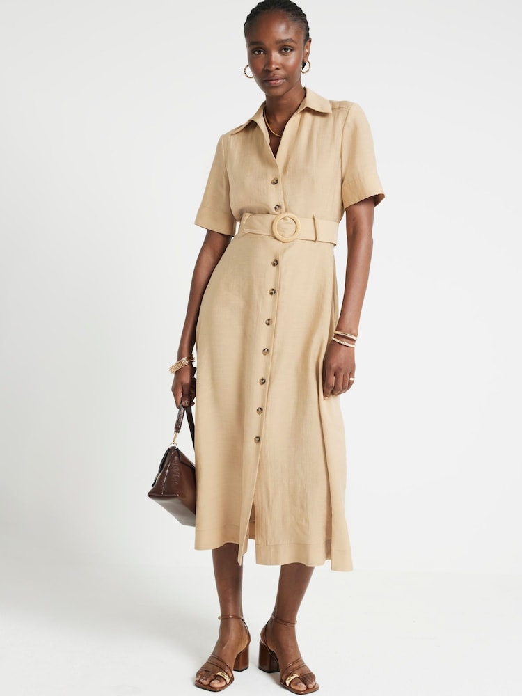 River Island Hemdkleid mit Gürtel - Bild 1 von 5 River Island Hemdkleid mit Gürtel - Bild 1 von 5
