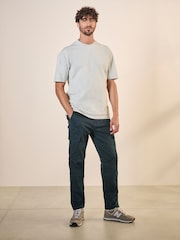 Charcoal Grey/Navy Blue Slim Fit Cotton Rich Stretch Cargo Trousers 2 Pack - Image 3 of 13