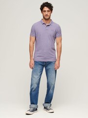 Superdry Purple Classic Pique 100% Cotton Polo Shirt - Image 2 of 6