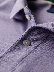 Superdry Purple Classic Pique 100% Cotton Polo Shirt - Image 6 of 6