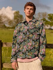 Multi EDIT Floral Embroidered Jacquard Shacket - Image 1 of 12