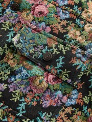 Multi EDIT Floral Embroidered Jacquard Shacket - Image 11 of 12