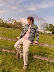 Multi EDIT Floral Embroidered Jacquard Shacket - Image 4 of 12