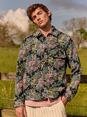 Multi EDIT Floral Embroidered Jacquard Shacket - Image 5 of 12