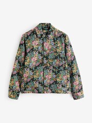 Multi EDIT Floral Embroidered Jacquard Shacket - Image 9 of 12