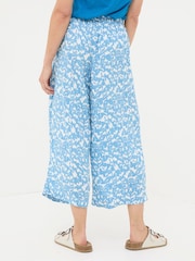 FatFace Shirwell Blue Med Geo Cropped Trousers - Image 2 of 5