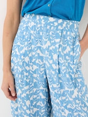 FatFace Shirwell Blue Med Geo Cropped Trousers - Image 4 of 5