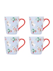 Cath Kidston Blue Red Stanley Mugs Set of 4 - Image 2 of 4