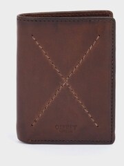 OSPREY LONDON The X Stitch Micro Leather RFID Card & Coin Brown Wallet - Image 2 of 6