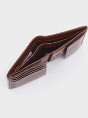 OSPREY LONDON The X Stitch Micro Leather RFID Card & Coin Brown Wallet - Image 5 of 6