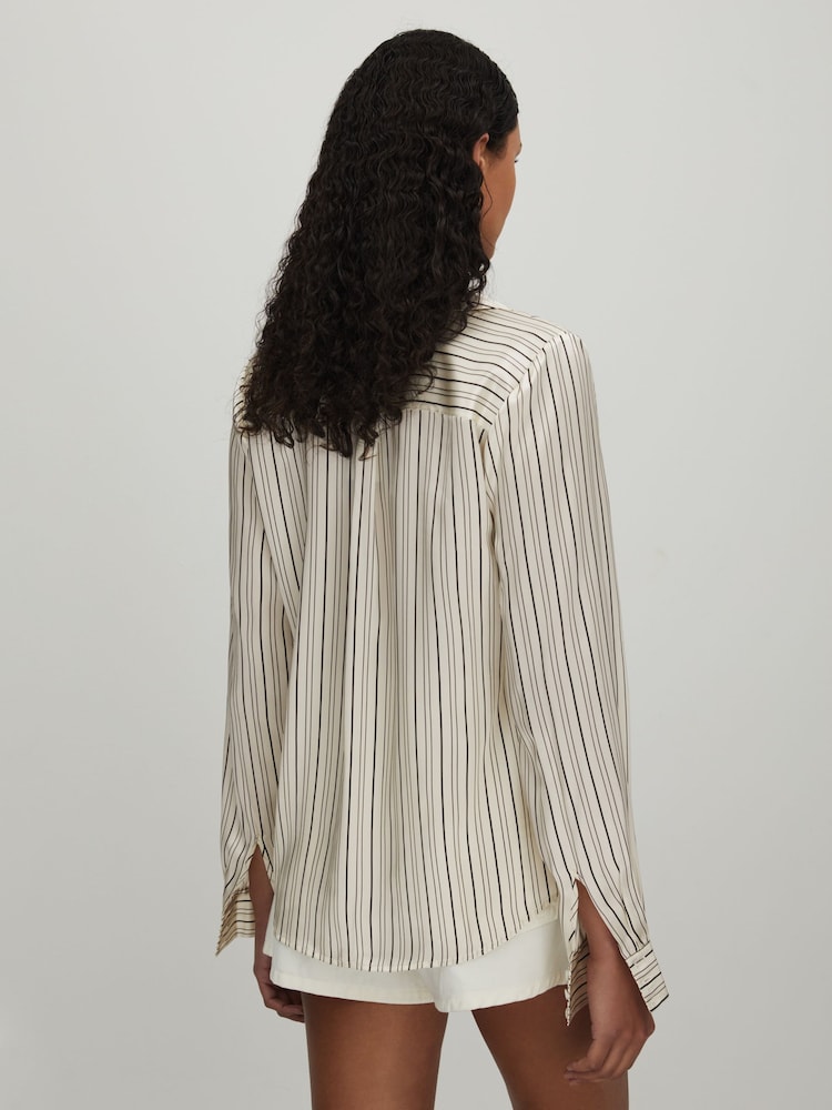 Paige Capriana Silk Striped Shirt - Image 4 of 5