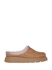 Skechers Brown Keepsakes Lite Cozy Fest Slippers - Image 1 of 5